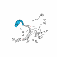 OEM Toyota Avalon Wheelhouse Liner Diagram - 65638-07010