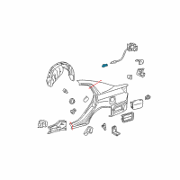 OEM 2014 Toyota Corolla Release Cable Retainer Diagram - 77377-AA020