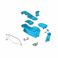 OEM 2019 Chevrolet Cruze Console Assembly Diagram - 42654594