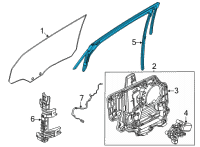 OEM Ford Mustang Mach-E RUN - DOOR GLASS Diagram - LJ8Z-5825766-A