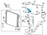 OEM Chevrolet Silverado 3500 HD Upper Hose Diagram - 84813629