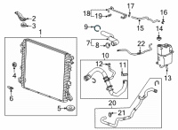 OEM GMC Sierra 3500 HD Upper Hose Clamp Diagram - 11602648