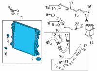 OEM 2021 Chevrolet Silverado 3500 HD Radiator Diagram - 84799449