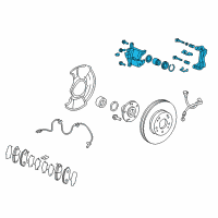 OEM Acura ILX Caliper Sub-Assembly, Right Front Diagram - 45018-TR7-A01