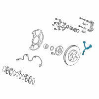 OEM 2015 Acura ILX Hose Set, Left Front Brake Diagram - 01465-TR7-A03