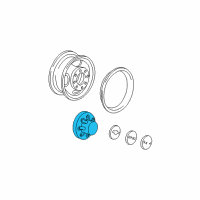 OEM 1998 Chevrolet K1500 Hub Cap ASSEMBLY (Chrome) (Less Insert) Diagram - 15662754