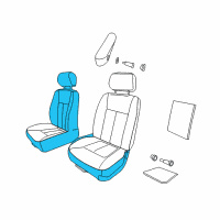 OEM Ram Dakota Seat Cushion Foam Diagram - 5143784AA