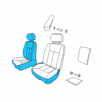 OEM 2006 Dodge Dakota Seat Cushion Foam Diagram - 5143784AA