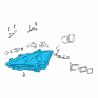 OEM 2014 Lexus IS250 Headlamp Unit Assembly, Left Diagram - 81170-53430