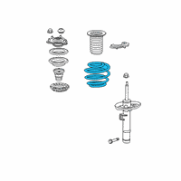 OEM 2018 Honda Civic Spring, Left Front Diagram - 51406-TGG-A21