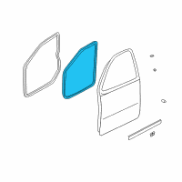 OEM 2003 Hyundai Elantra Weatherstrip-Front Door Body Side LH Diagram - 82110-2D010-OH