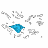 OEM Lexus IS300 Pan, Center Floor Diagram - 58211-53011