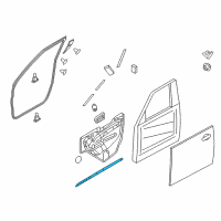 OEM 2017 Nissan Armada Seal-Front Door Parting, RH Diagram - 80838-1LA2A