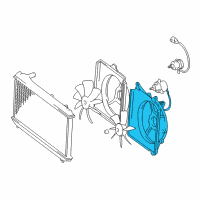 OEM 2001 Toyota Avalon Fan Shroud Diagram - 16711-0A150