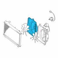 OEM Toyota Avalon Fan Shroud Diagram - 16711-0A160