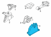 OEM Hyundai Santa Fe BRACKET ASSY-TRANSAXLE MTG Diagram - 45211-3D510