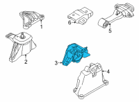 OEM Hyundai Santa Fe Bracket Assembly-Transmission MTG Diagram - 21830-P4550