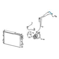 OEM 2002 Chrysler Sebring Line-A/C Suction Diagram - 4596352AC