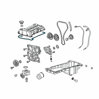 OEM 2009 Chevrolet Colorado Valve Cover Gasket Diagram - 89018221