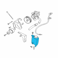 OEM Jeep Comanche Reservoir-Power Steering Pump Diagram - 52006395