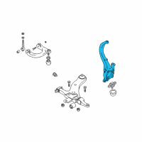 OEM Hyundai XG300 Knuckle-Front Axle, RH Diagram - 51716-38100