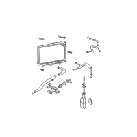 OEM 2008 Hyundai Tiburon Hose-Radiator Reservoir Diagram - 25443-2D310