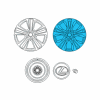 OEM 2020 Lexus UX200 Wheel, Disc Chrome P Diagram - 4261A-76140