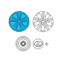 OEM 2022 Lexus UX200 Wheel, Disc Diagram - 42611-76310