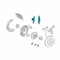 OEM Chrysler LHS Rear Disc Brake Pad Diagram - 5011631AB