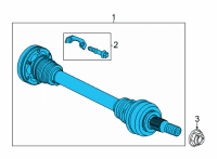 OEM Chevrolet Corvette Axle Assembly Diagram - 23435870