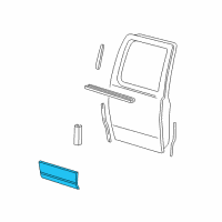 OEM 2002 Lincoln Blackwood Body Side Molding Diagram - 2C6Z-1625556-AAA