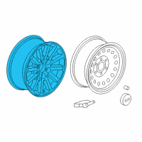 OEM 2009 GMC Yukon Wheel Rim, 18X8<Use 10B 3441B/3442B/3442D/3442F/4049B> Diagram - 19367016