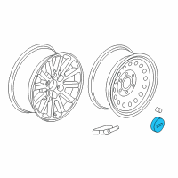 OEM 2009 GMC Canyon Hub Wheel Cap Diagram - 9598076