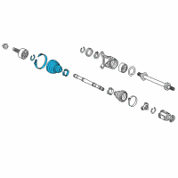 OEM 2019 Acura TLX Boot Set, Outboard Diagram - 44018-TZ4-305