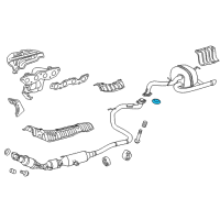 OEM 2018 Toyota Yaris Muffler & Pipe Gasket Diagram - 17451-0J022