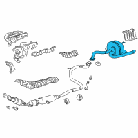 OEM 2017 Toyota Yaris Muffler & Pipe Diagram - 17430-21831