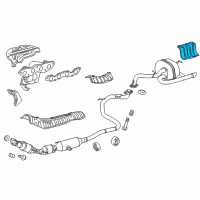 OEM 2016 Toyota Yaris Exhaust Heat Shield Diagram - 583270D160