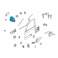 OEM 1996 BMW 750iL Front Right Door Lock Diagram - 51-21-8-235-102