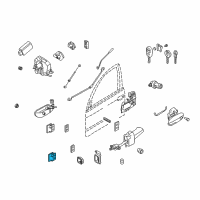 OEM 1995 BMW 750iL Left Lower Front Door Hinge Diagram - 41-51-8-184-163