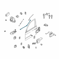 OEM 1999 BMW 528i Front Left Door Handle Bowden Cable Diagram - 51-21-8-215-617