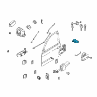 OEM BMW 530i Door Lock Cylinder Diagram - 51210007775