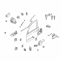 OEM BMW 525i Front Door Lock Bowden Cable Diagram - 51-21-8-184-584