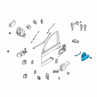 OEM 1997 BMW 528i Outside Door Handle, Front Left, Black Diagram - 51-21-8-245-461