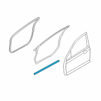 OEM 2007 Mercury Milan Lower Weatherstrip Diagram - 6H6Z-5420758-A