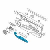 OEM 2001 BMW 325Ci Armrest, Matt Chrome, Front, Left Diagram - 51-41-8-259-963