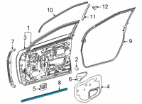 OEM 2017 Toyota Mirai Lower Weatherstrip Diagram - 67863-62010