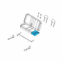 OEM 2006 Dodge Durango Rear Seat Cushion Diagram - 1DF791D5AA