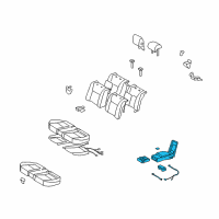 OEM Lexus LS600h Rear Seat Armrest Assembly, Center Diagram - 72830-50N30-01