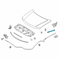 OEM Infiniti QX56 Stay Assembly Hood Diagram - 65470-1LA0A