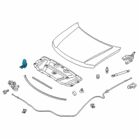 OEM 2017 Nissan Armada Switch Assy-Hood Diagram - 25362-1LA1A